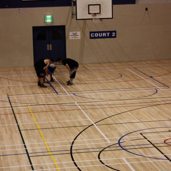 polished gymnasium floor